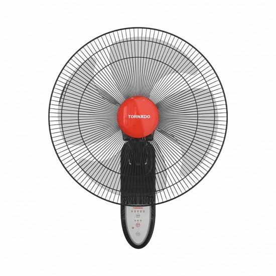 TORNADO Wall Fan 18 Inch 4 Blades Remote Black EPS-18R