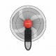TORNADO Wall Fan 18 Inch 4 Blades Remote Black EPS-18R
