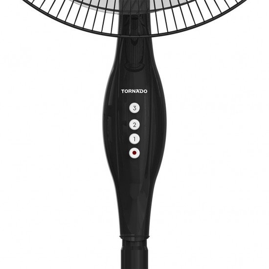 TORNADO Stand Fan 16 Inch 4 Blades Black TSF-16W