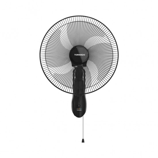 TORNADO Wall Fan 16 Inch 4 Blades Black TWF-16