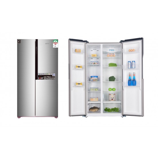 Exzel 530ltrs Side by Side Inverter Fridge: ERFF652SL