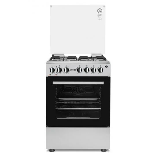 Armco Free-standing Cooker 3 Multi-gas Burners + 1Electric (180mm-2000W RAPID Plate), 60X60 Oven+Grill GC-F6631QX2(SS)