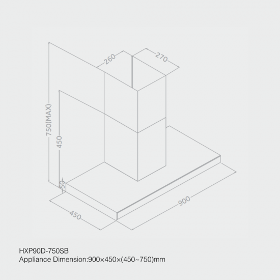 Haier 90cm Built-in Kitchen Hood HCH-T590T7BX