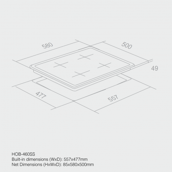 Haier 60cm Complete Built-in Bundle: 60cm Hood + 60cm 4 burner built-in Hob + 59L built-in oven