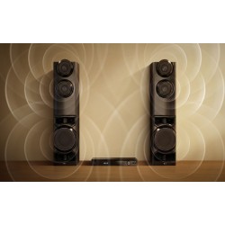 LG Dual tower speaker system with 1250W sound