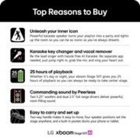 LG xboom | Bluetooth Speaker | xboom Signature Sound by will.i.am for Karaoke and Performances