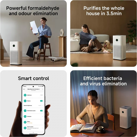 Xiaomi Mijia Smart Air Purifier 6 – UK PLUG – White (71307)