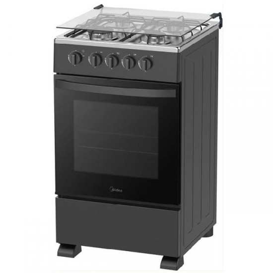 Midea Free-standing Cooker 50TMG4G082-B 50*60 4 Gas + Gas oven with only bottom flame - Black