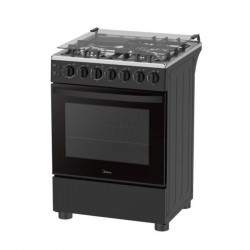 Midea 60*60- 3Gas + 1 Electric Standing Cooker With Electric Oven (60E3G1H4F-BK)-Black