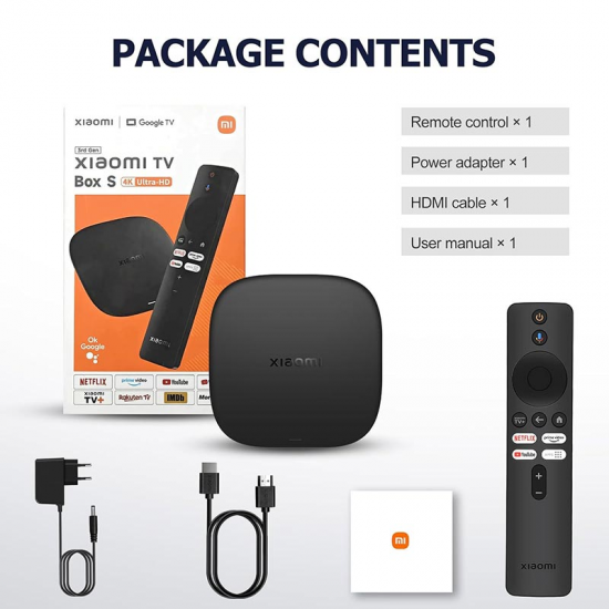 Xiaomi TV Box S (3rd Gen) – 4K Google TV Ultra HD Streaming Media Player – EU-PLUG (63598)