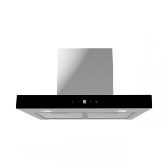 Midea Cooker Hood 60CM T-Shape Type Stainless Steel With Black Panel, 400m3/h With 3 Fan Speeds