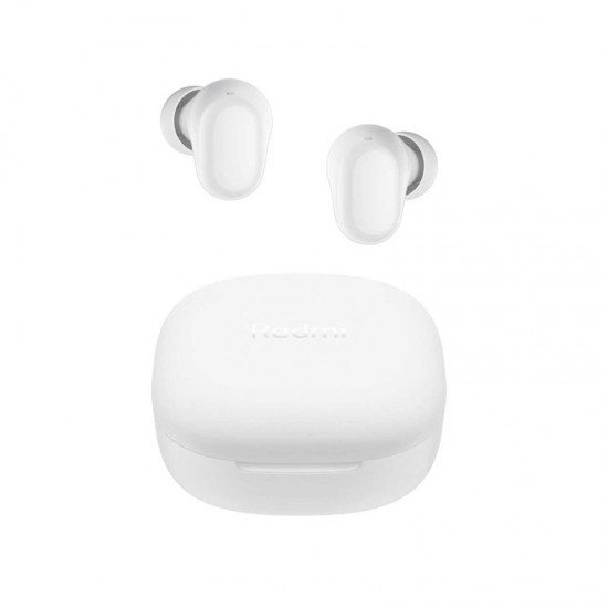 Xiaomi Earbuds Redmi Buds 6 Play – Wireless Bluetooth Earbuds with AI Noise Cancellation – White (57676)