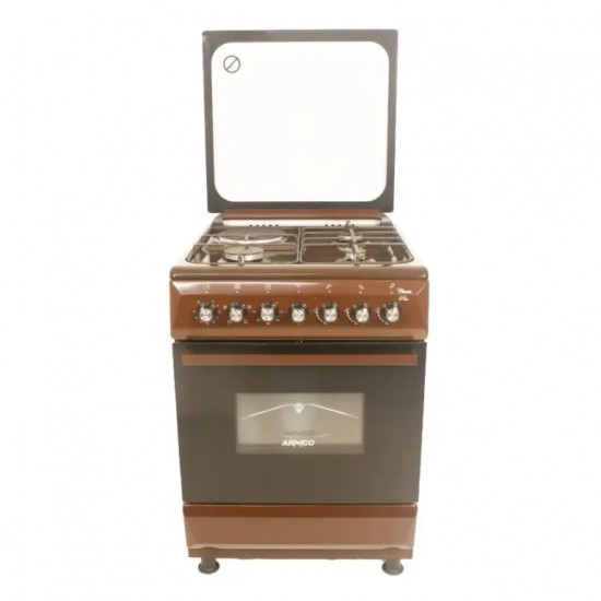 GC-F6631QX(BR) – 3 Multi-gas Burners + 1Electric Oven+Grill Brown.