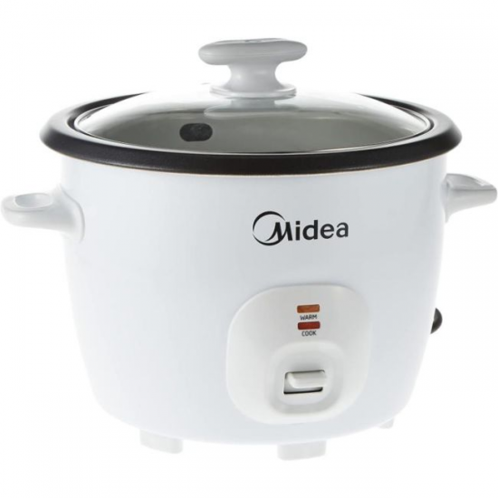 Midea 4.5L Rice Cooker with Glass Lid - White