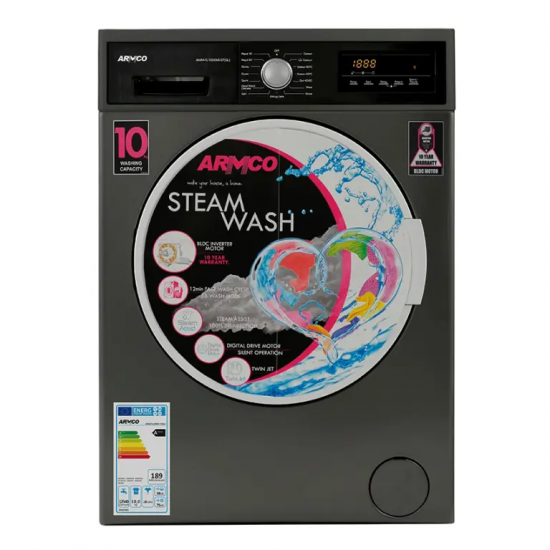 Armco Fully Automatic Steam Washing Machine: AWM-FL1000VE-ST(SL)
