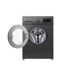 LG F4J3TYG6J Front Load Washing Machine, 8KG - Black