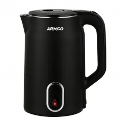 Armco Kettle AKT-285LED, Cordless, 2200W, 360° Base, Dual Water Level Indicator, LED Indicator Light, Built-in Filter, Black