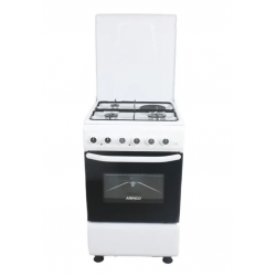 Armco Freestanding Cooker 3Gas + 1Electric , Static Electric Oven/Grill 50X50, Rotisserie, Button ignition, White - GC-F5531PX(W)