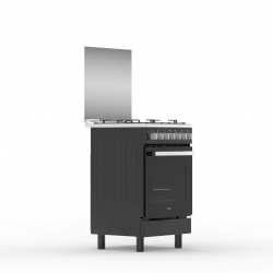 Haier 50x60 Gas Cooker with Electric Oven - 3 Gas + 1 Electric Plate, Matte Black HRE5313CDTMB