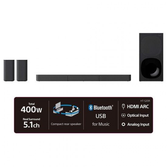 Sony 400w 5.1 Channel Dolby Digital Soundbar  HT-S20R