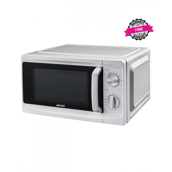 ARMCO AM-MS2023(WW) 20L Manual Microwave Oven, 700W, White.