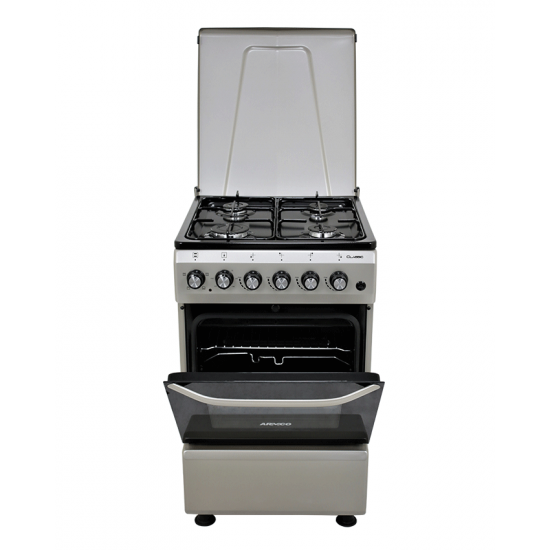 ARMCO GC-F5640MX(SL) - 4 Gas Burner, 50X50 Electric Oven+Grill Cooker.
