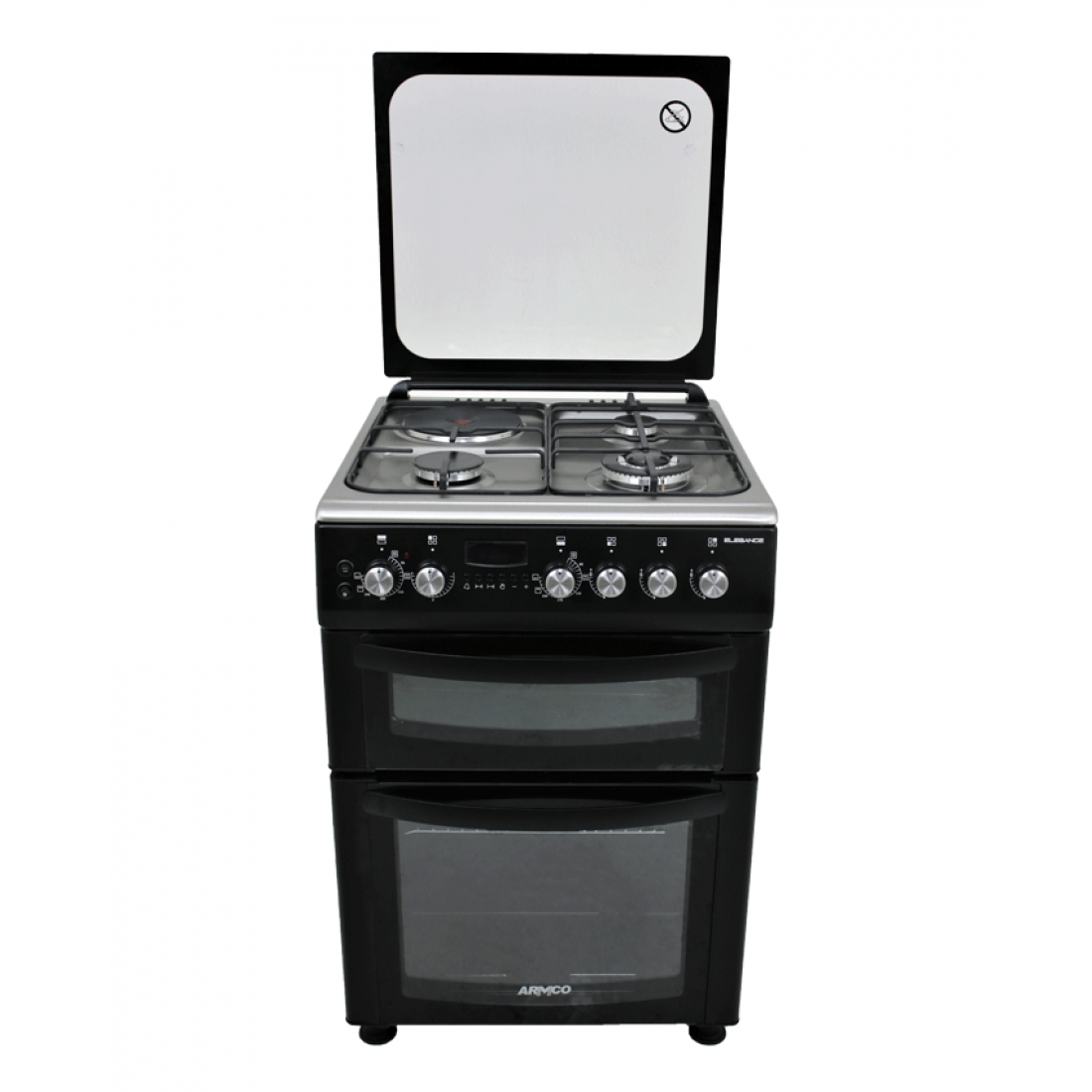 Armco 3 Gas(1 WOK), 1 Electric, 60x60 Double Oven Gas Cooker GCF6631LX3D2(BK)