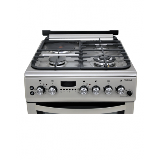 ARMCO GC-F6631ZX2D2(SL) - 3 Gas(1 WOK), 1 Electric, 60x60 Double Oven Gas Cooker.