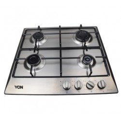 Von Built in Hob 4 Gas - Stainless steel: VBHS6401X