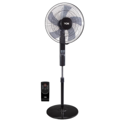 Von VSNJ6622K 16" Floor Standing Fan, Remote - Black