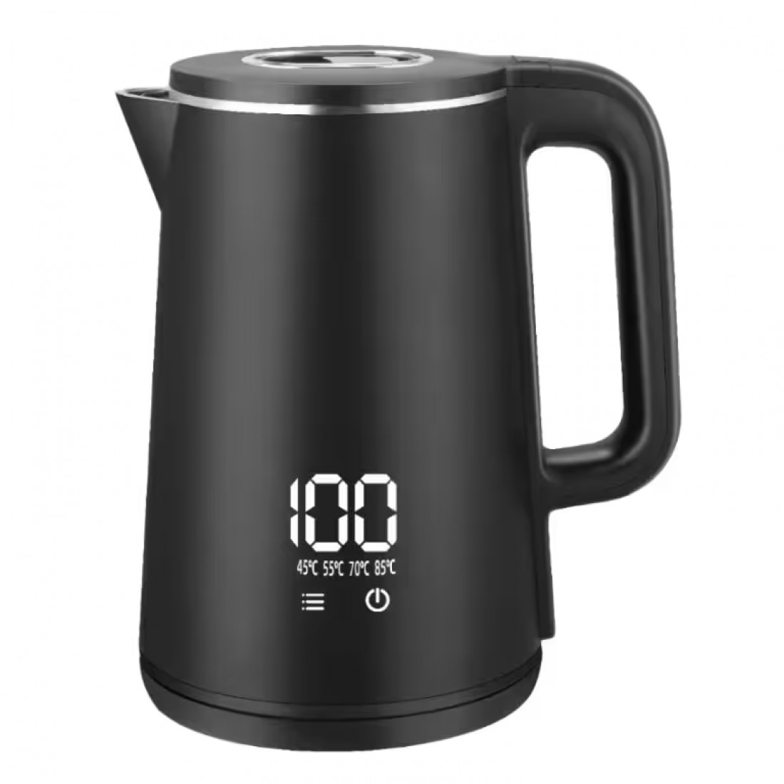 AKT-177DIG(B) – 1.8L Plastic Cordless Kettle Digital Touch Screen, Black.