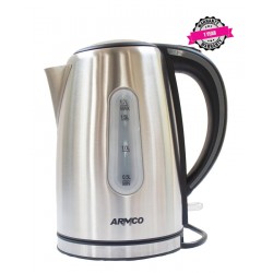 ARMCO AKT-1821LED(SS) - 1.8L LED Lighted Stainless Steel 360° Cordless Kettle, British STRIX Controller