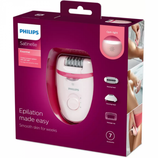 Philips Satinelle Essential Corded epilator compact: BRE28500