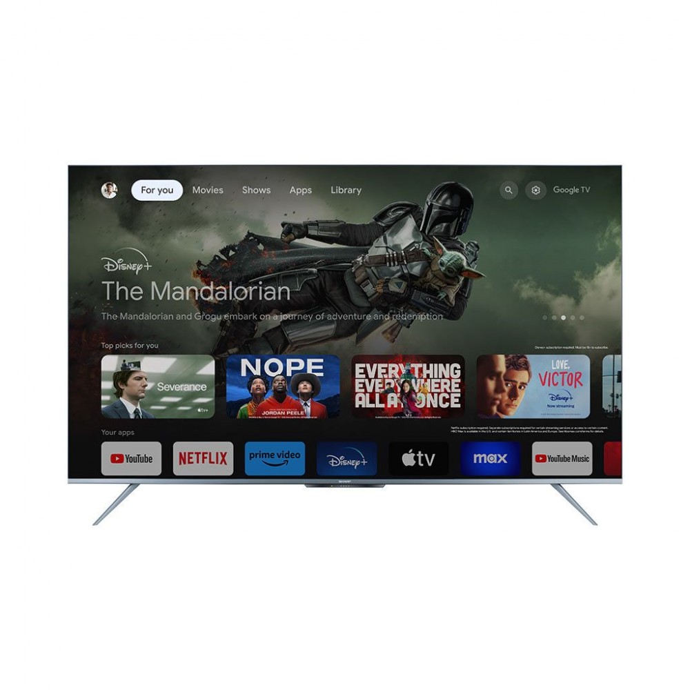 Shape Tv Model SHARP 4K Smart Frameless TV 65 Inch Built-In Receiver 4T-C65FL6EX