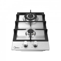 Midea 30CM Gas Hob, Stainless Steel Panel, Enamled Pan Support, Plastic Knob