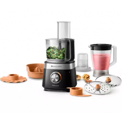 Viva Collection Compact Food Processor 850W, 31 Functions, 2-in-1 Disk, Frech Fries Disk.  HR7530/11