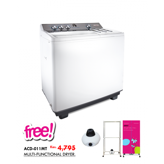 Armco 13.0 Kg Twin Tub Washing Machine: AWM-TT1305P