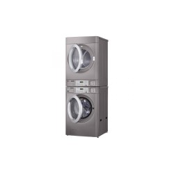 LG 15Kg Commercial Washer and Dryer Stacked Set: FH0C7FD2MS+RV1840CD7