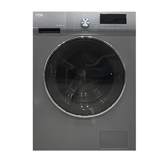 Von Front Load Washing Machine Silver - 7KG: VALW-07FXS 